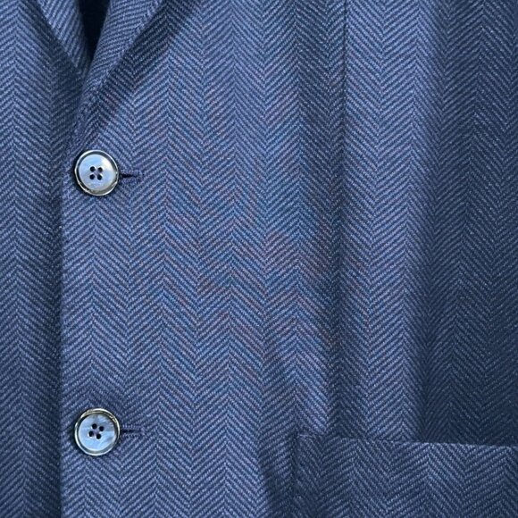 L.B.M. 1911 Tailored Limited Edition Unstructured Herringbone Blazer Men's Size - Picture 5 of 12